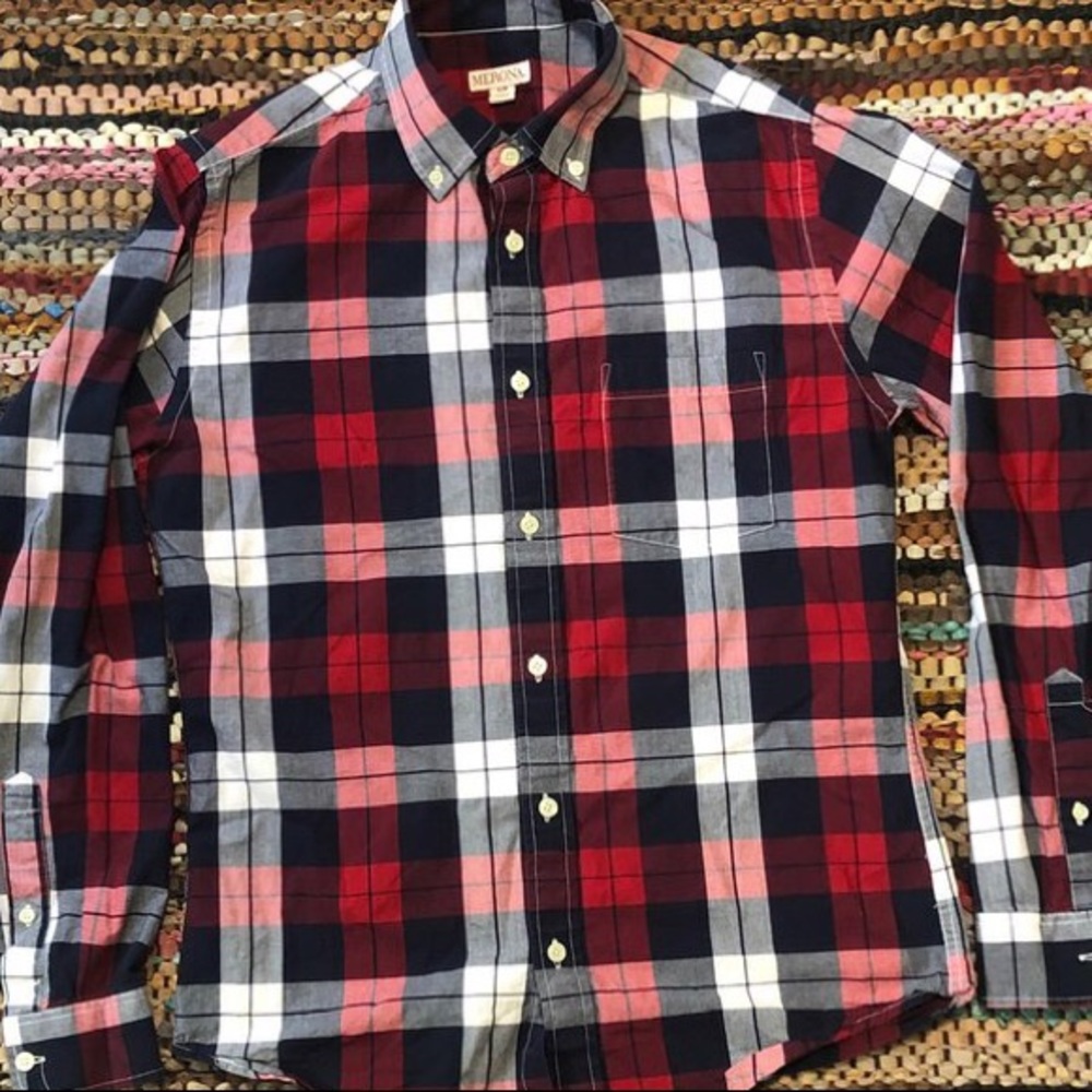 plaid button up